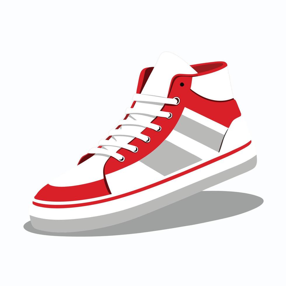 modern sneakers on white background vector