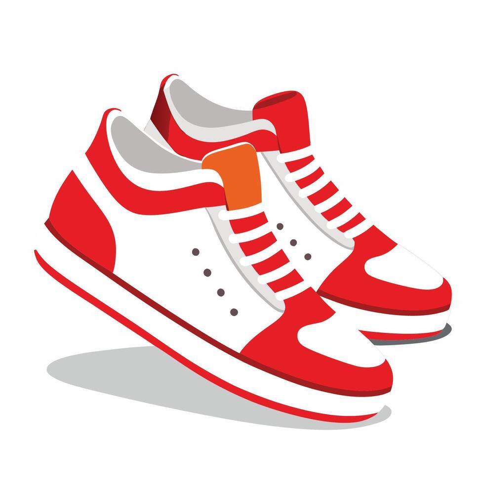 shoes on white background vector