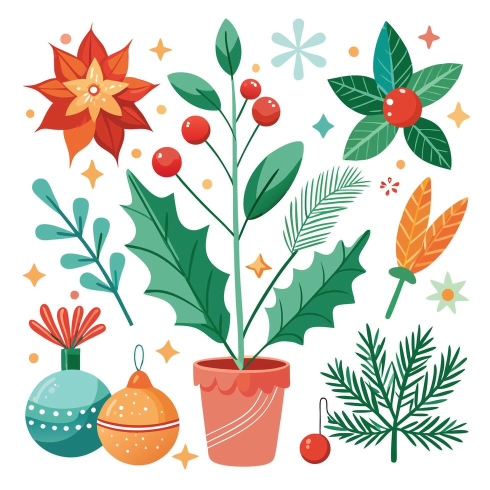 Seasonal Joy Set vector