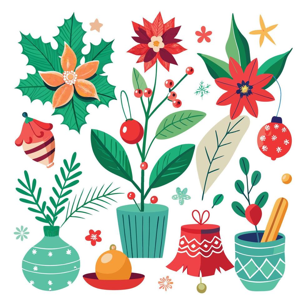 Classic Christmas Icons vector