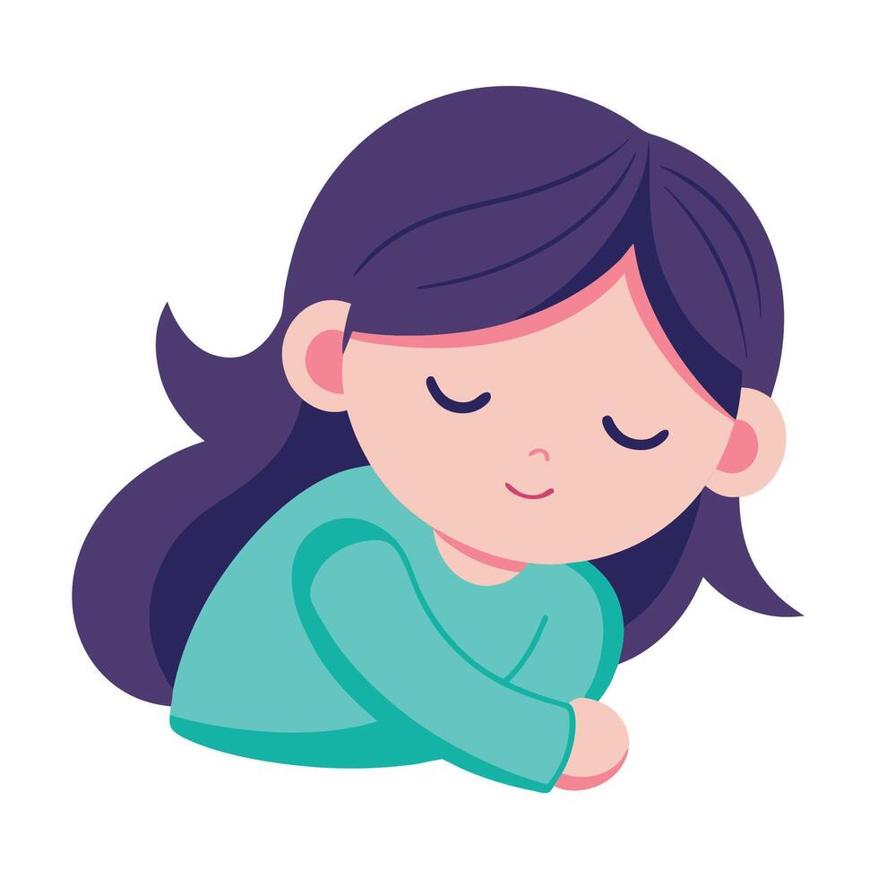 Dreaming Child on white background vector
