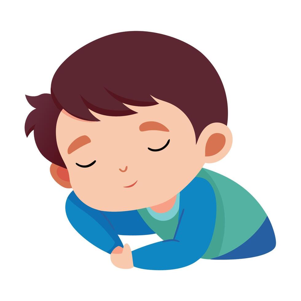 Little One Asleep on white background vector