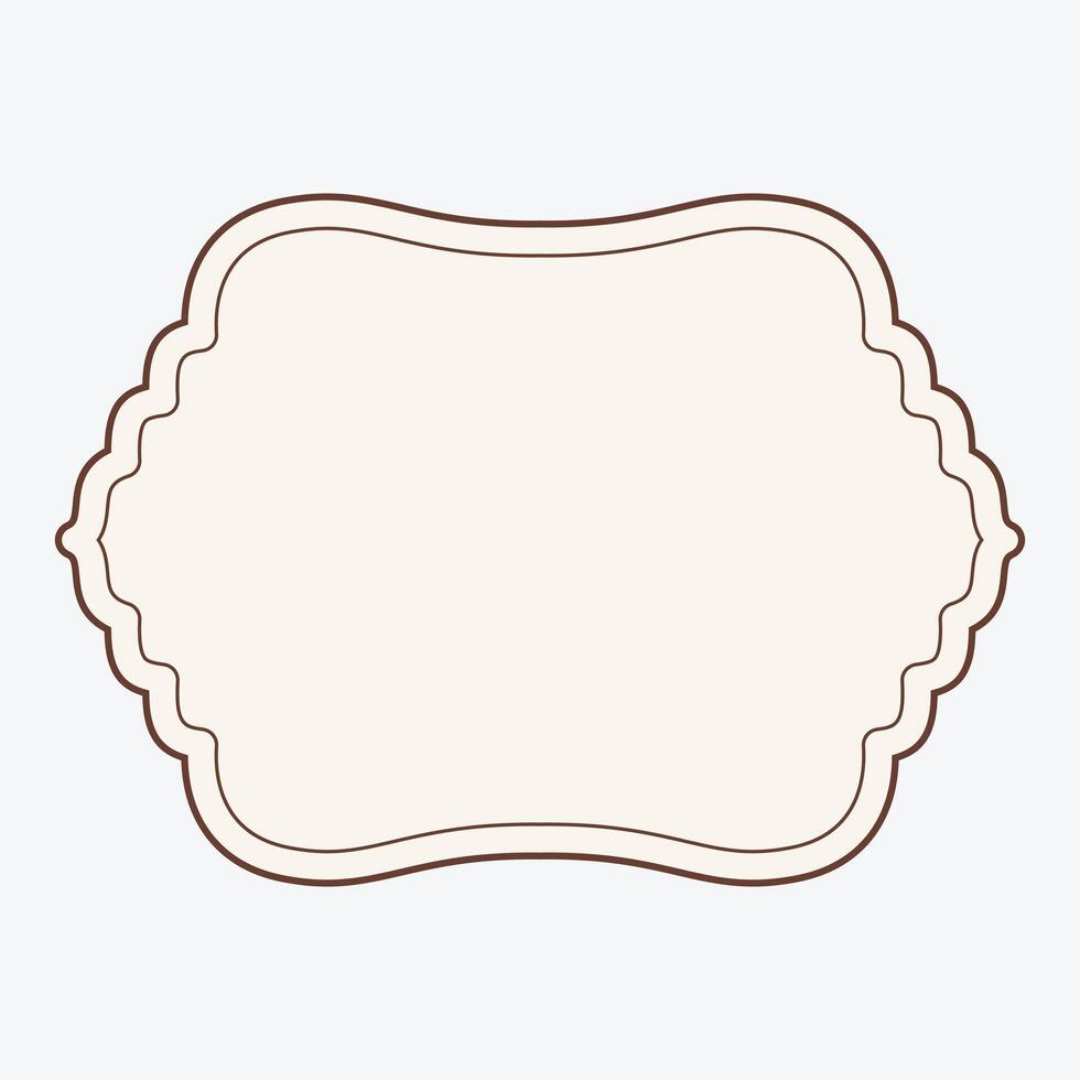 A decorative blank frame with a scalloped edge, suitable for text or design elements. vector