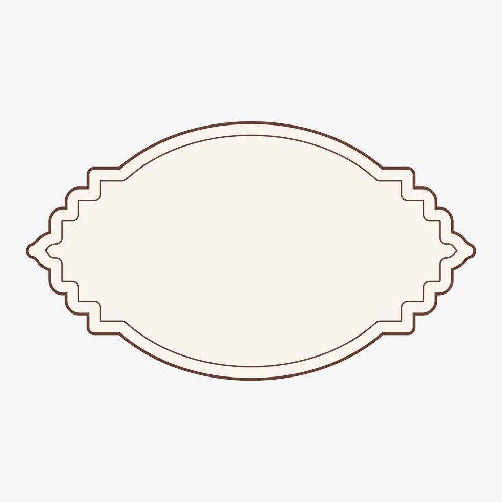 A decorative blank label with an ornate border for customization. vector
