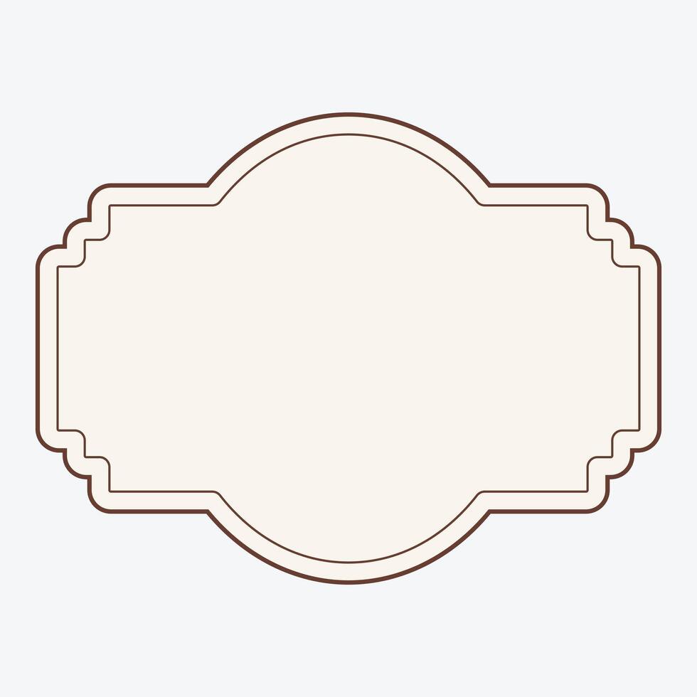 A decorative blank label design with an ornate border for various uses. vector