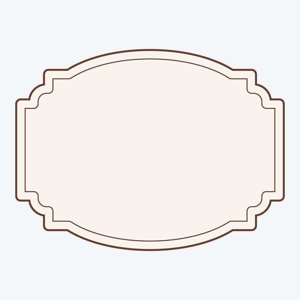 A decorative blank label or frame with an elegant border design for various uses. vector