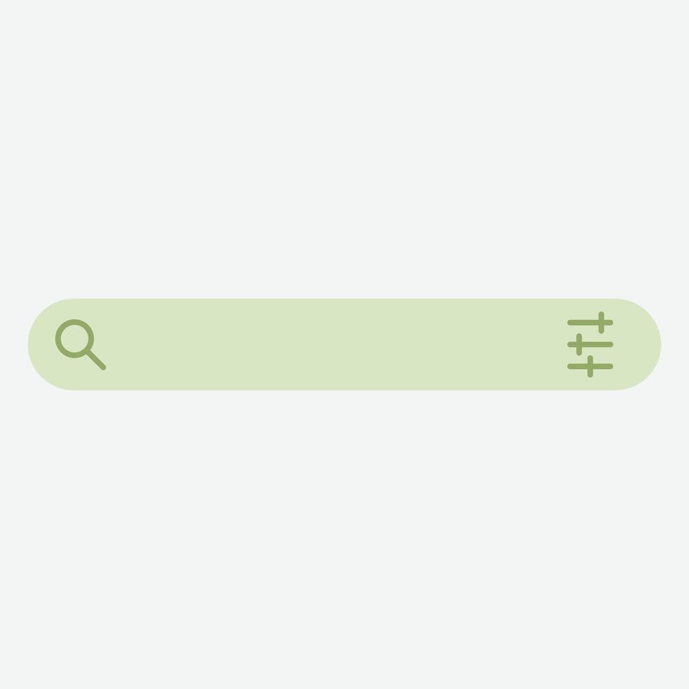 A minimalist search bar design with icons for search and filtering options. vector