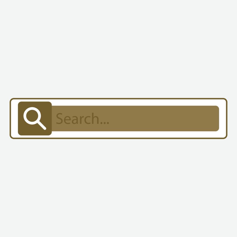 A search button with a brown background vector