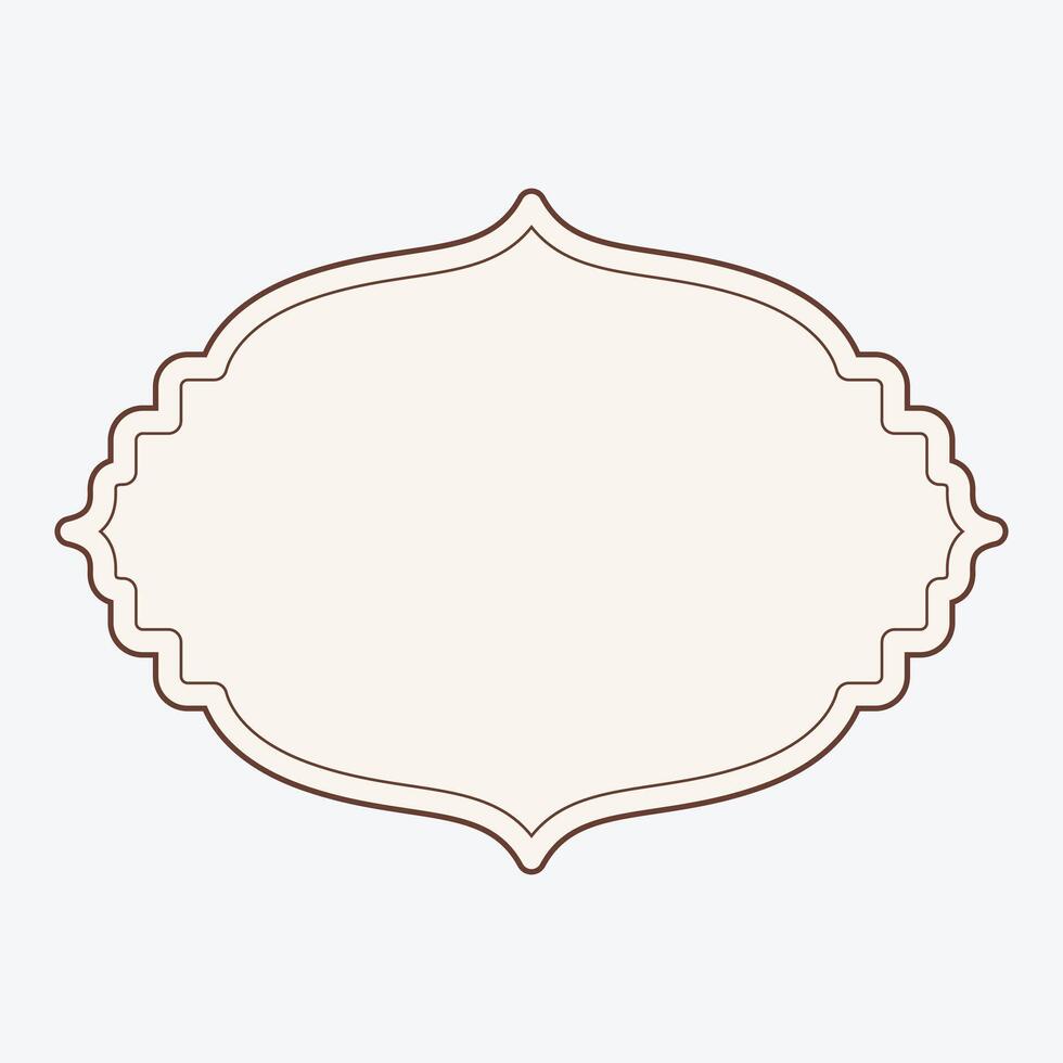 A blank white background with a brown border vector