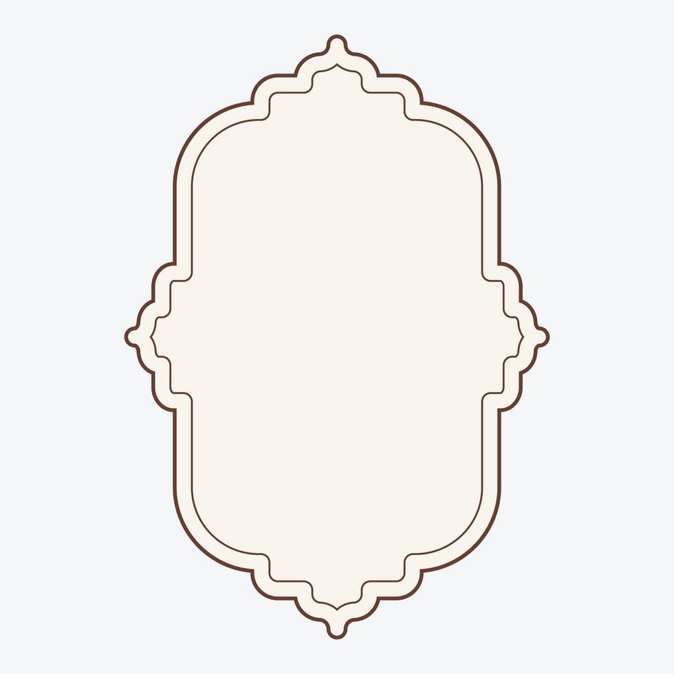 A decorative blank frame with intricate borders for design purposes. vector