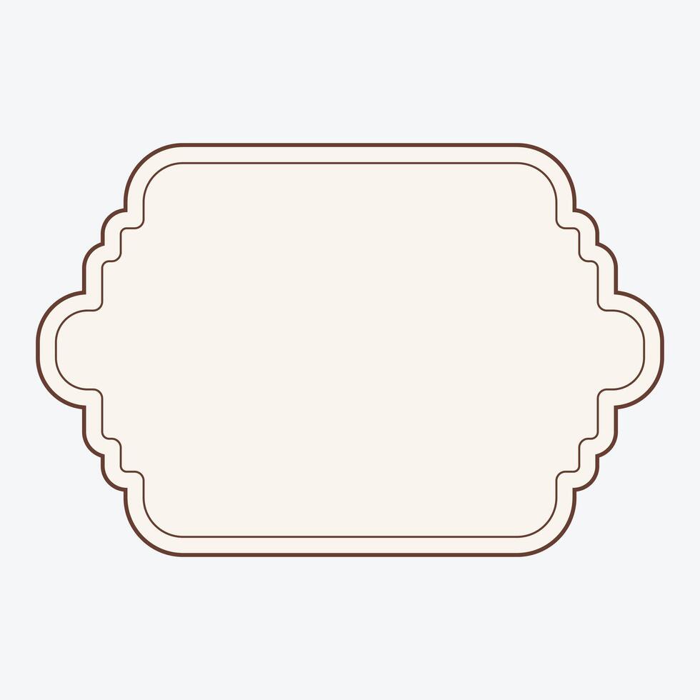A blank white frame with a border vector