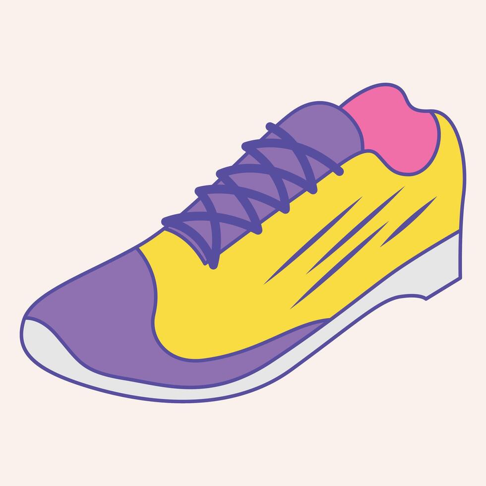 A colorful athletic shoe designed for sports and casual wear. vector