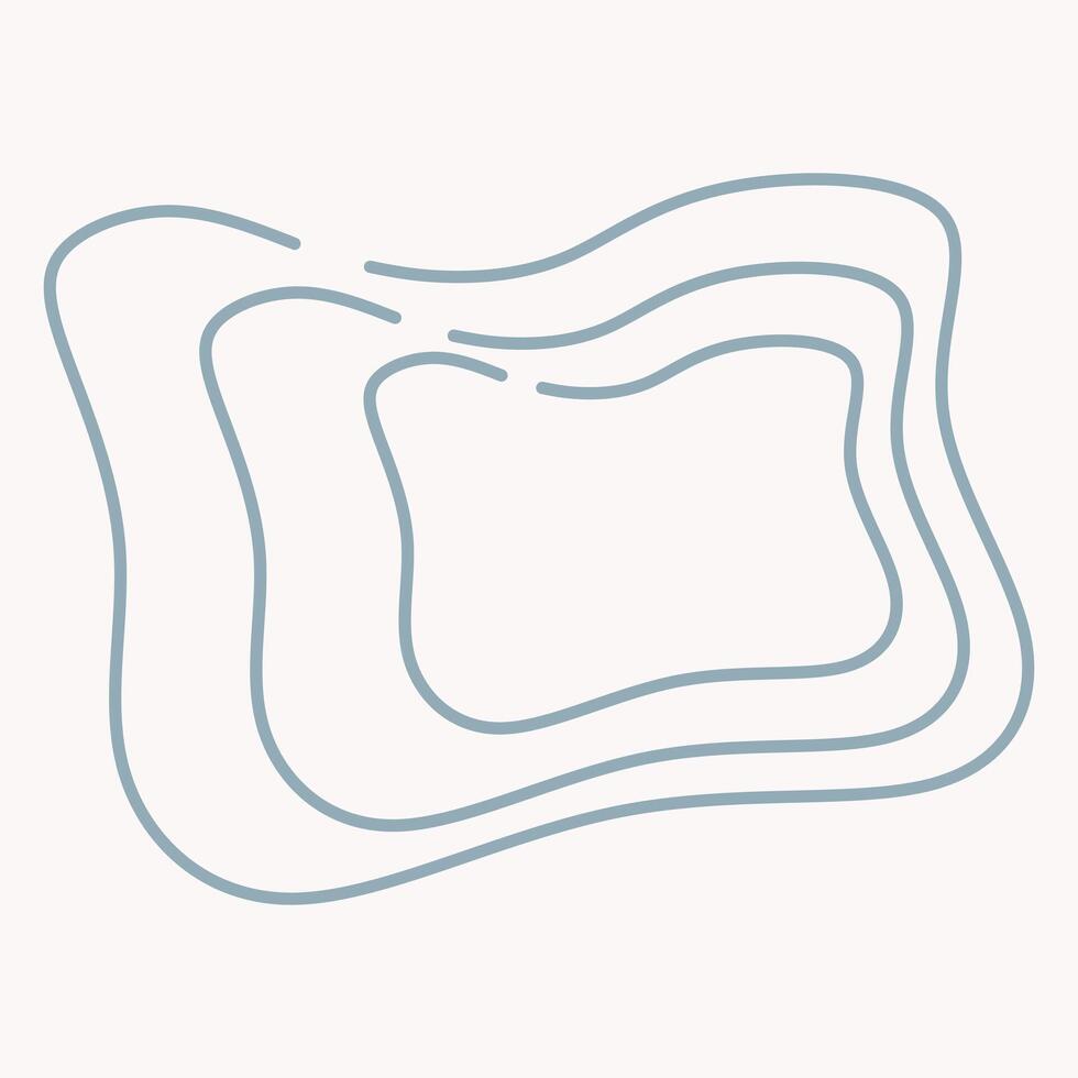 Abstract wavy lines forming an irregular shape. vector