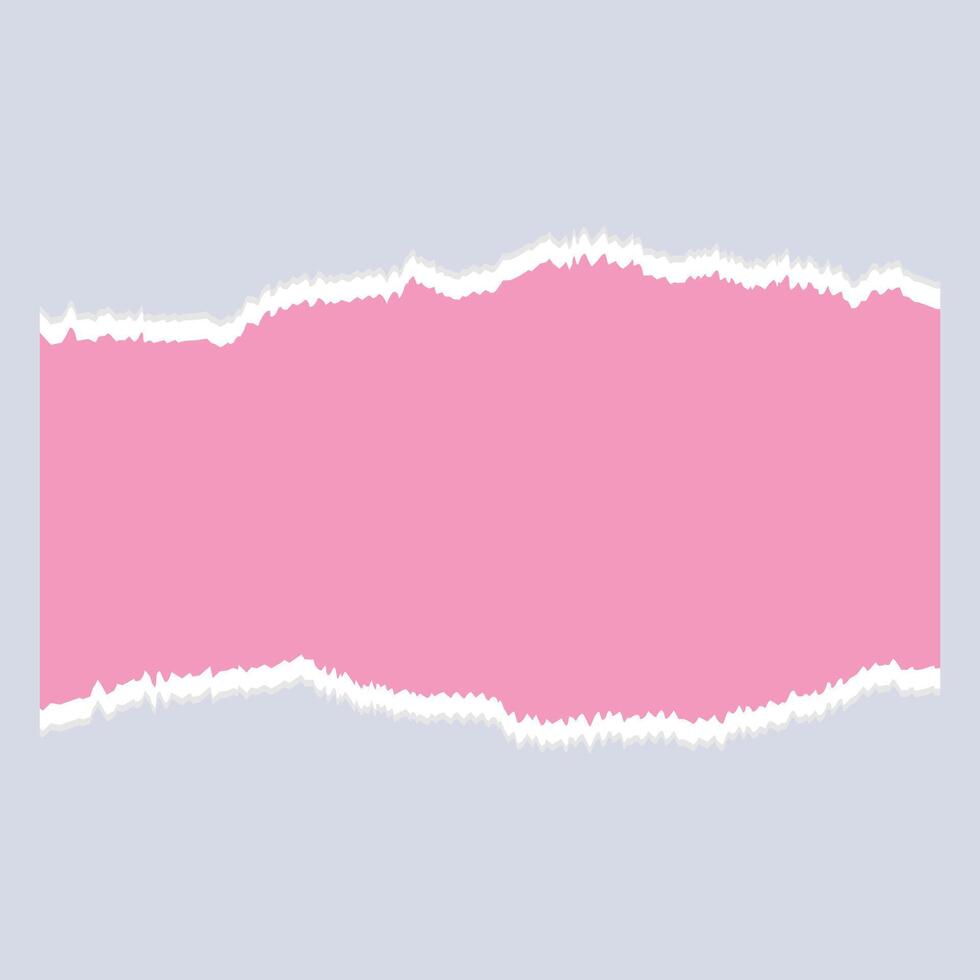 A torn paper effect with a pink background, suitable for design or creative projects. vector