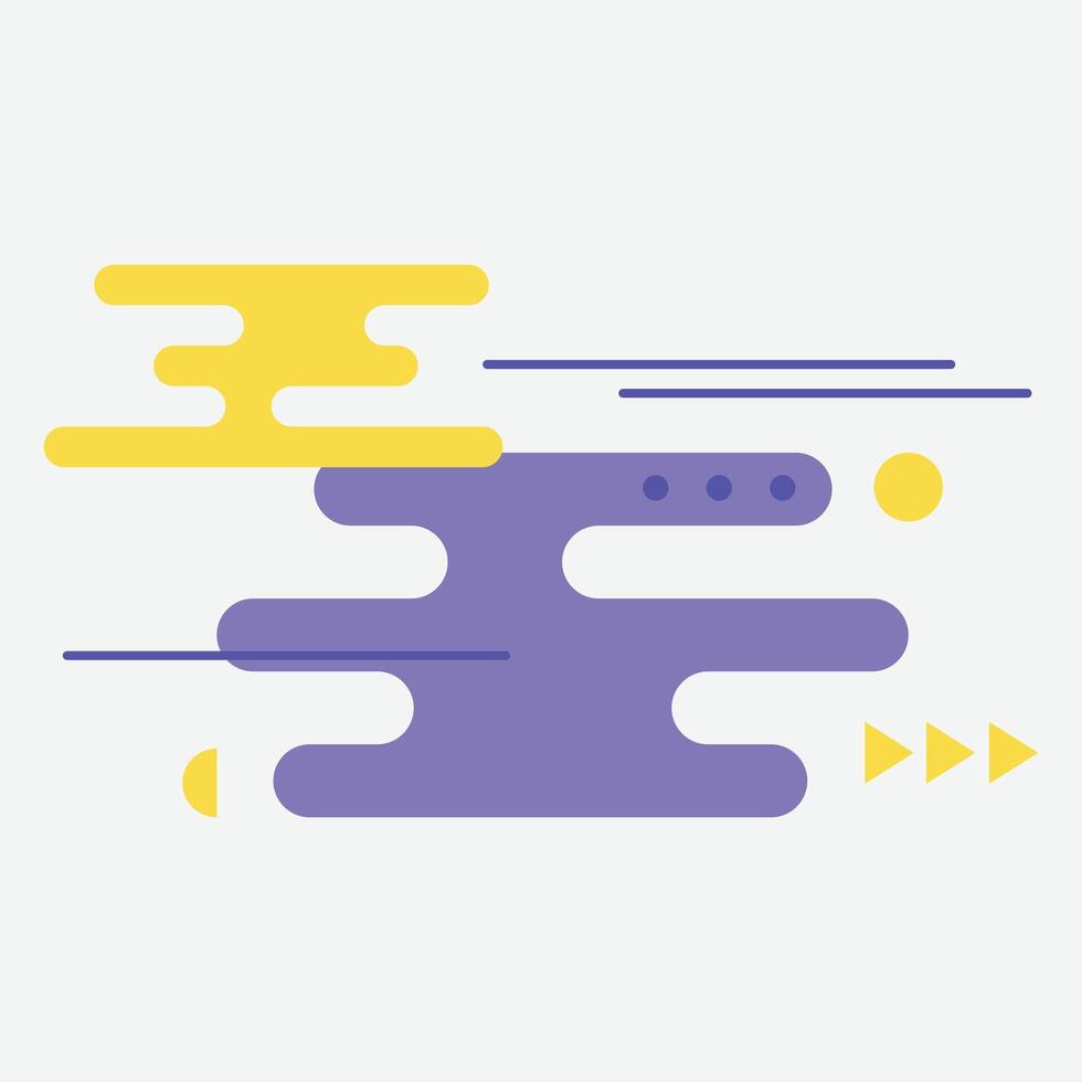 Abstract design featuring colorful shapes and lines, creating a modern, artistic composition. vector