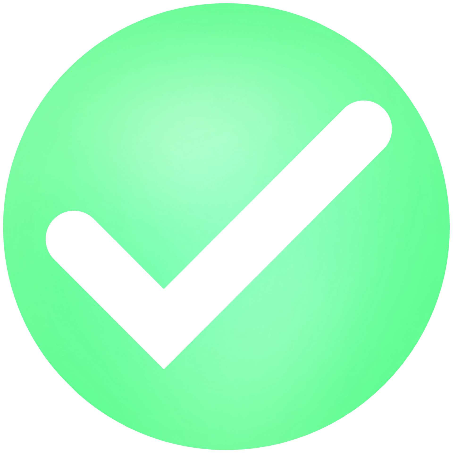 A green check mark in a circle illustration shape 51801192 PNG
