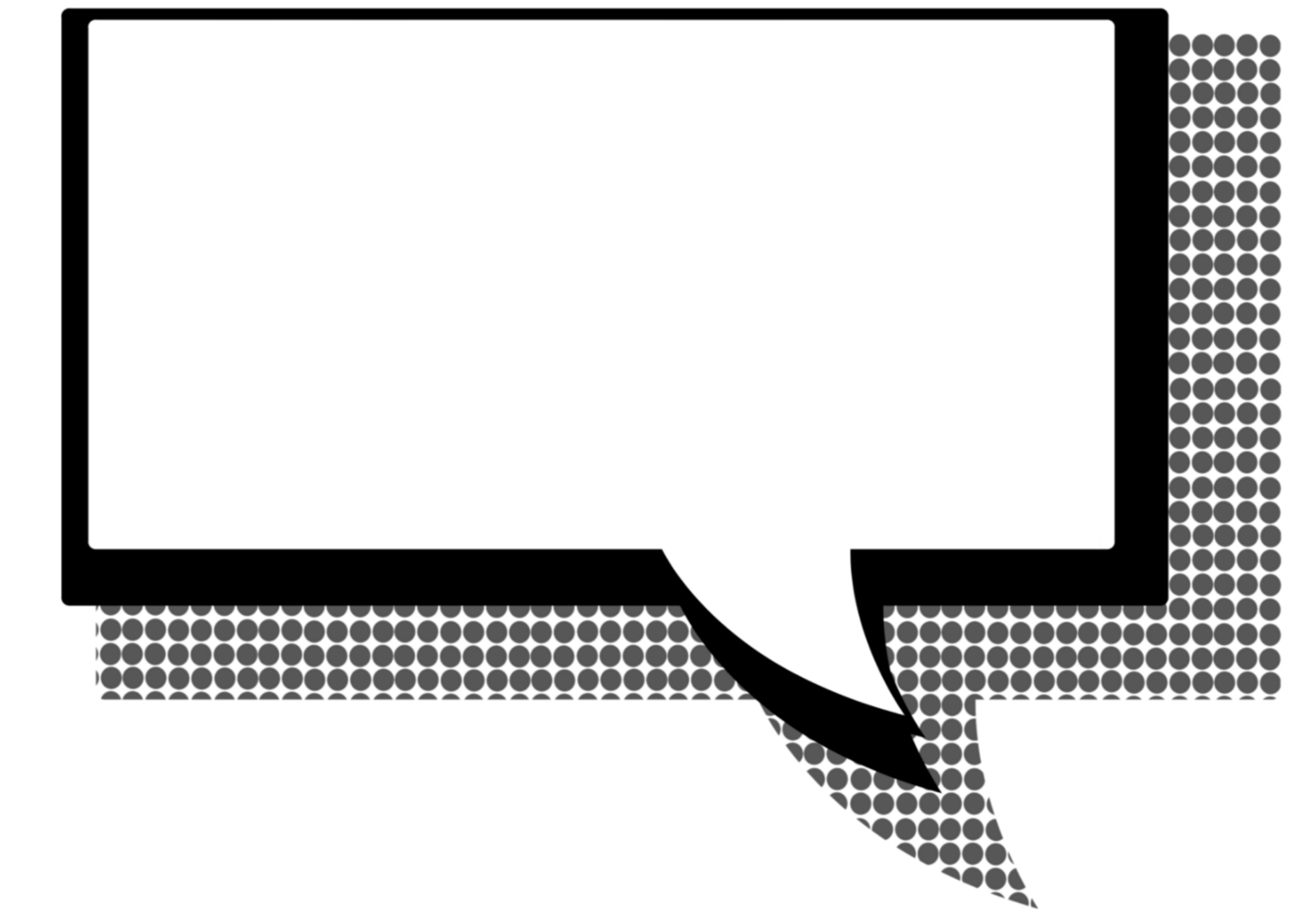 a rectangle speech bubble with a black checkered background png
