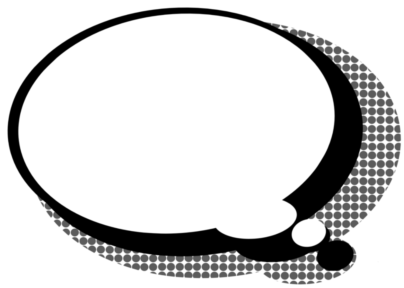 a speech bubble round shape with a black outline png