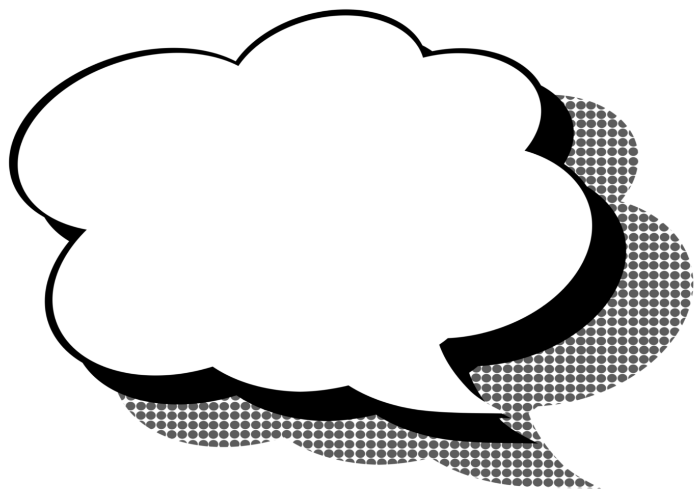a cloud speech bubble with a black checkered background png