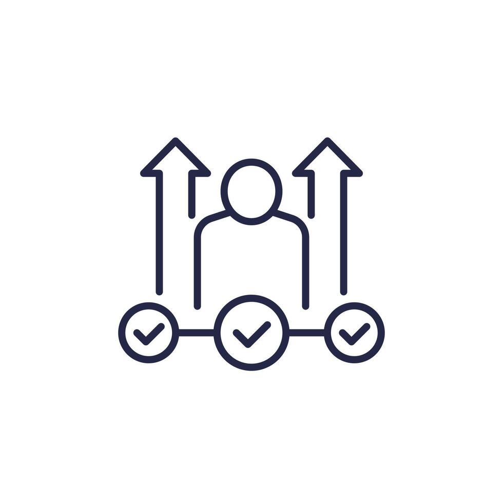 career development and growth line icon vector
