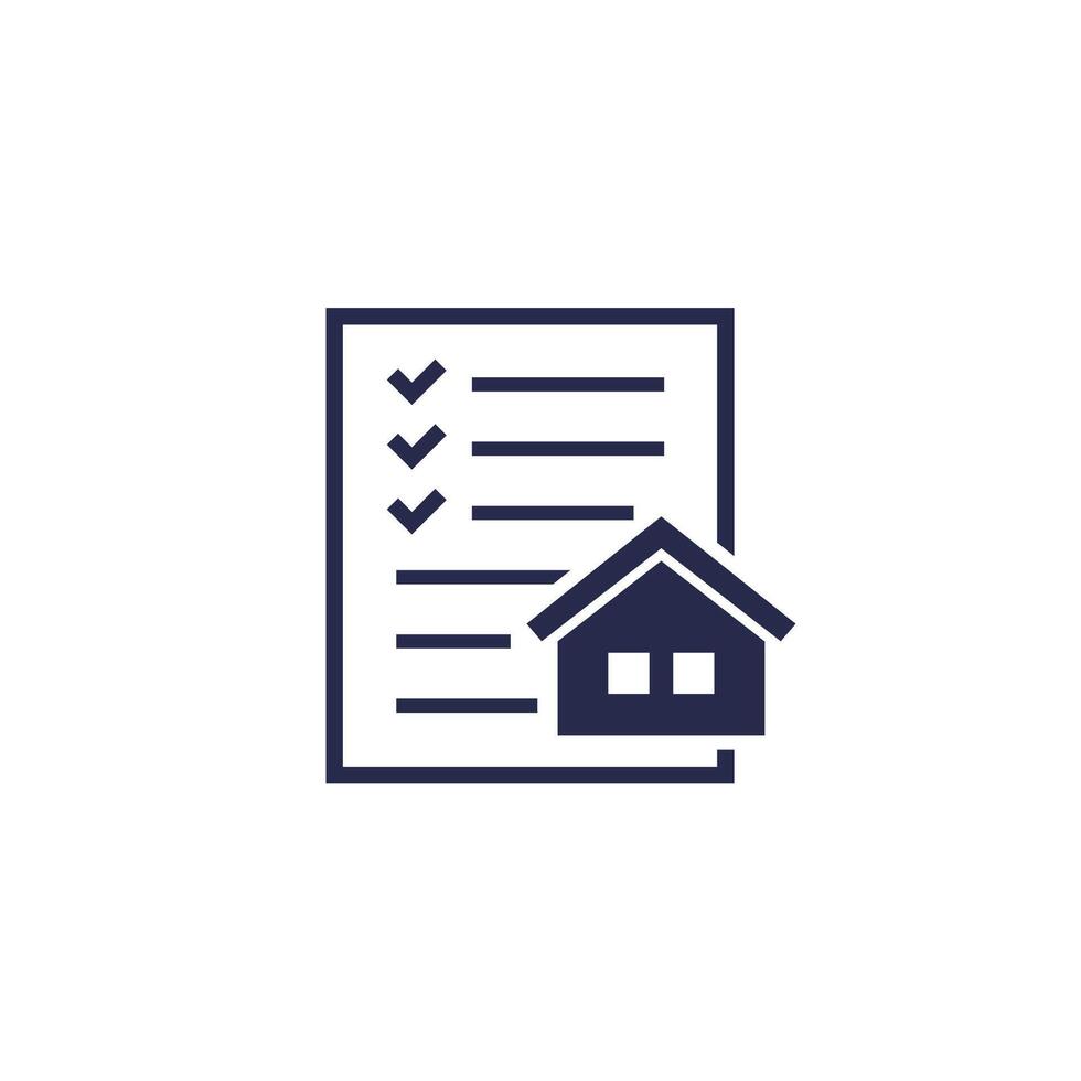 Building permit icon, pictogram on white vector