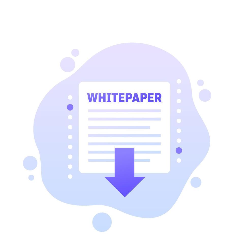 download whitepaper icon, design vector