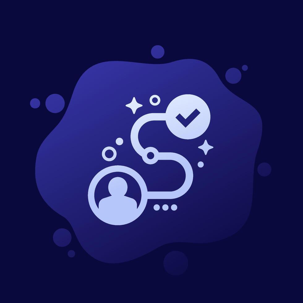 client, customer journey icon vector