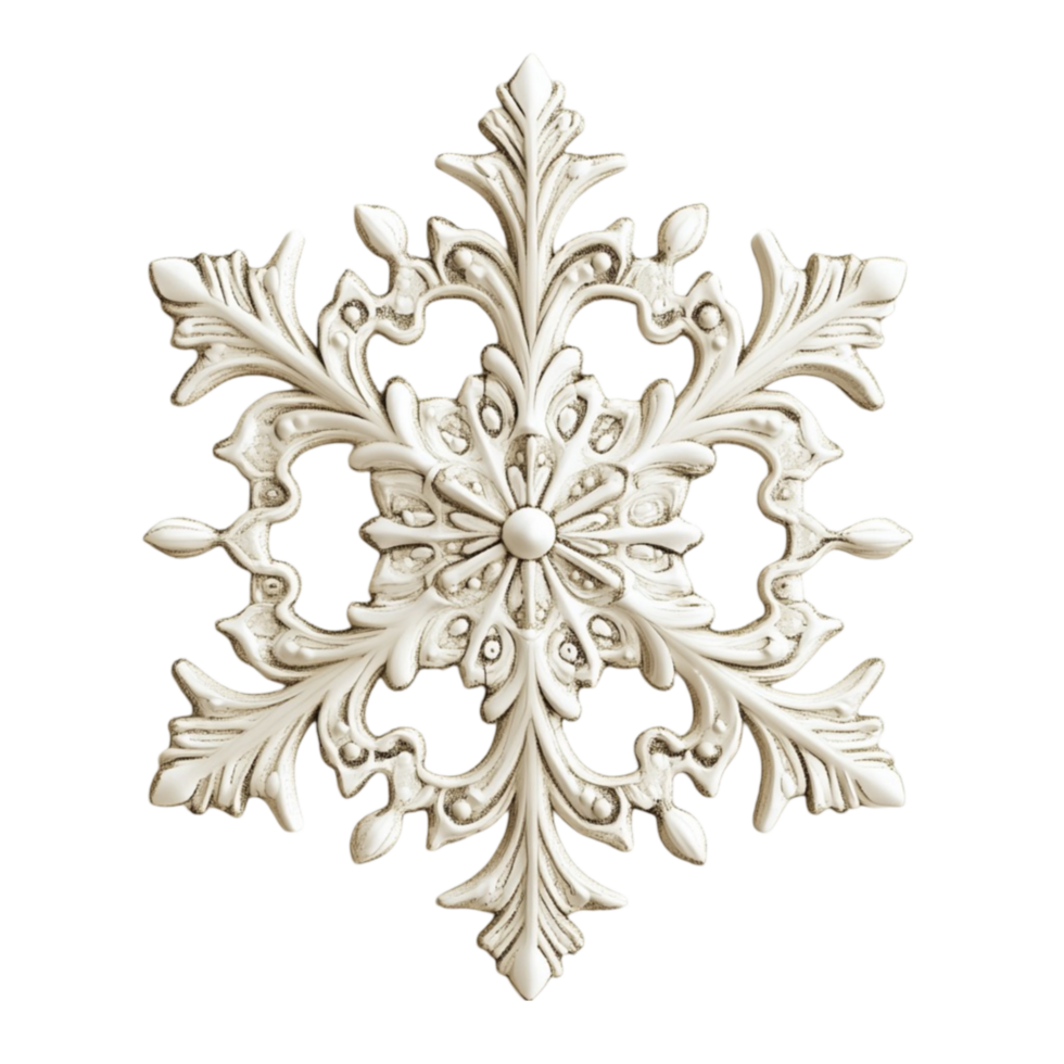 Snowflake Design on Transparent Background. png