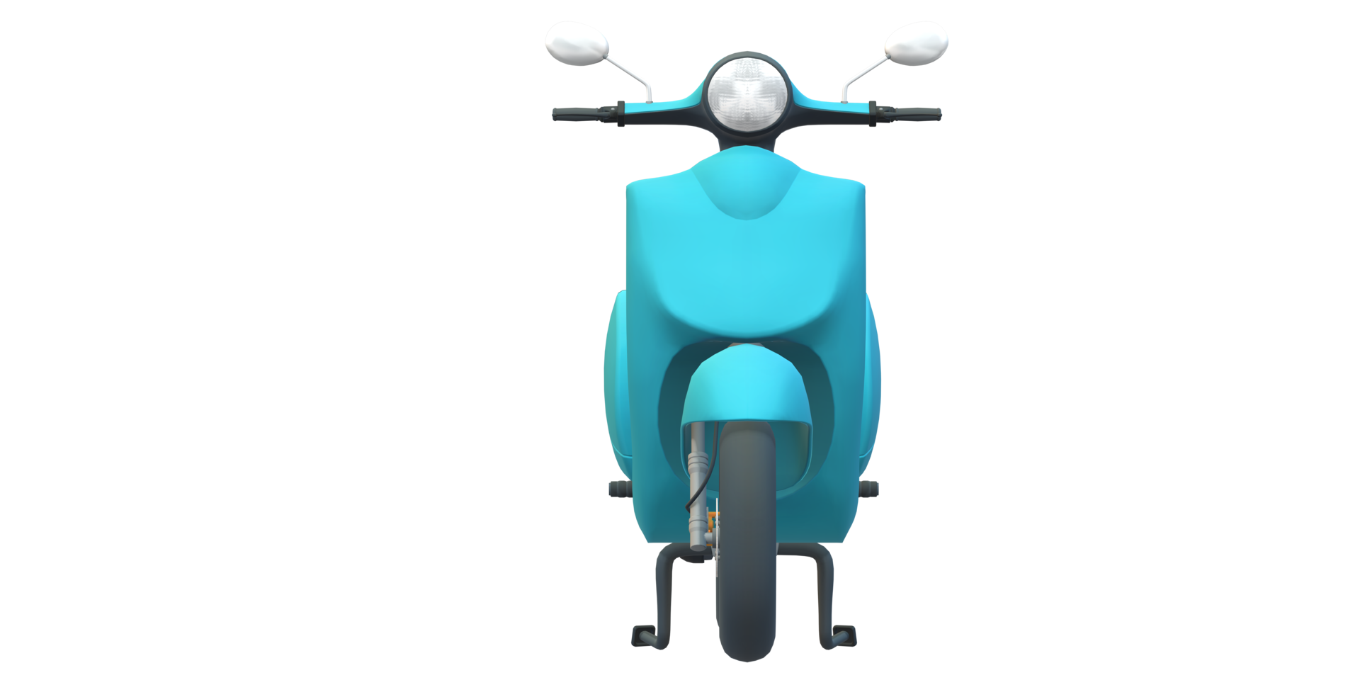 Scooter with lights isolated on a Transparent Background png