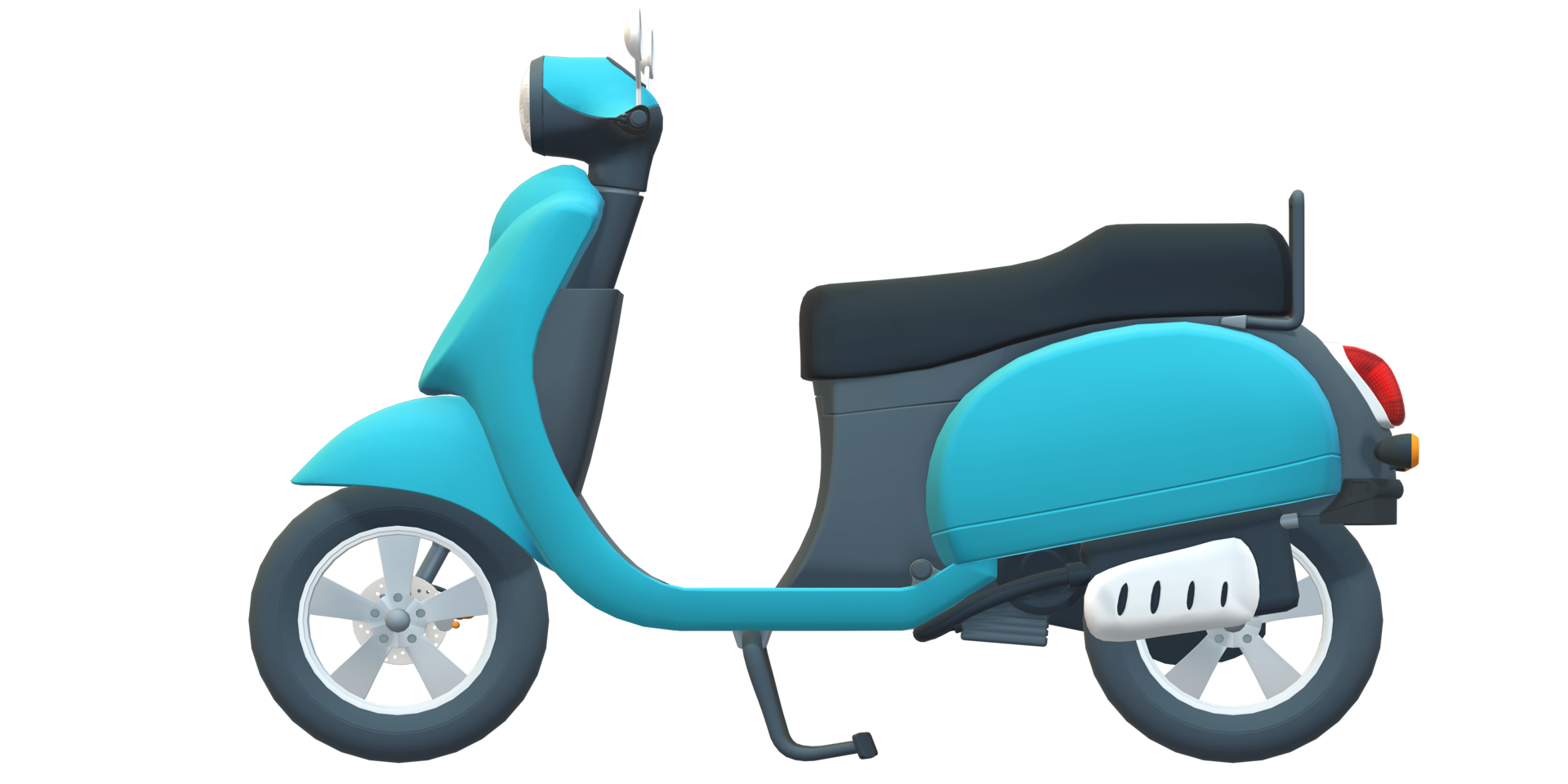 Standing Scooter isolated on a Transparent Background png