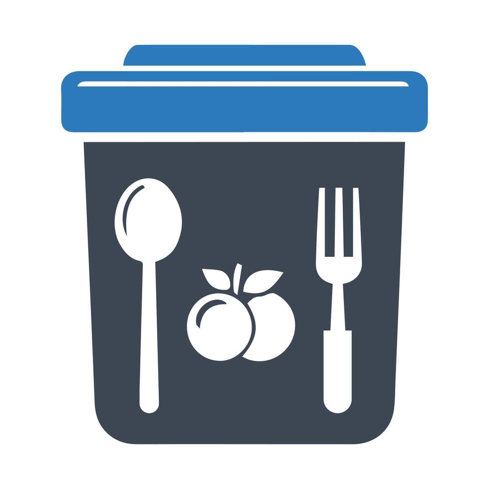 Lunchbox. Organising food storage containers icon. Food container icon vector
