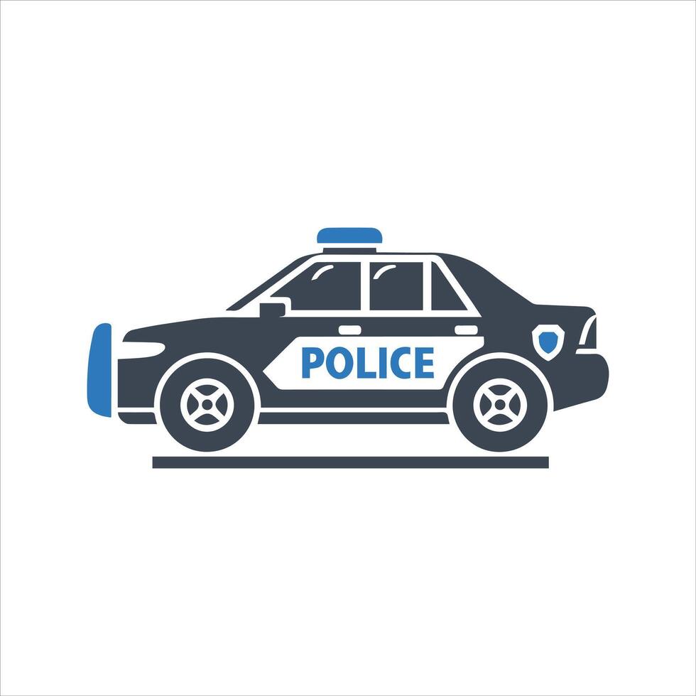Police car icon. Car icon vector