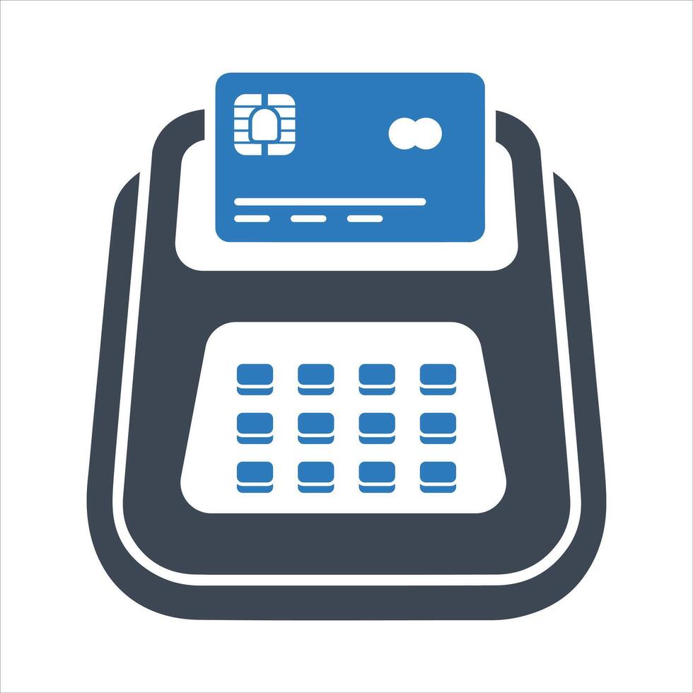 Swipe card security system icon. Swiping a credit card icon vector