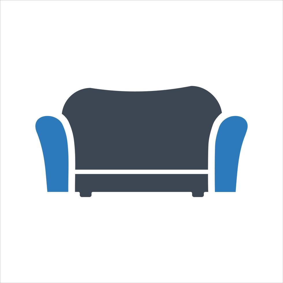 Sofa icon. Armchair, Furniture icon vector