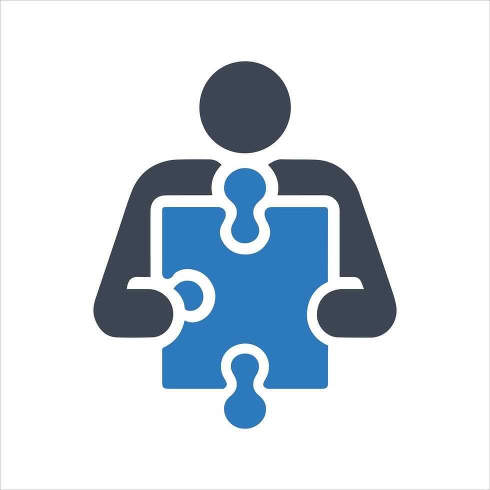 Puzzle icon. Puzzle support icon vector