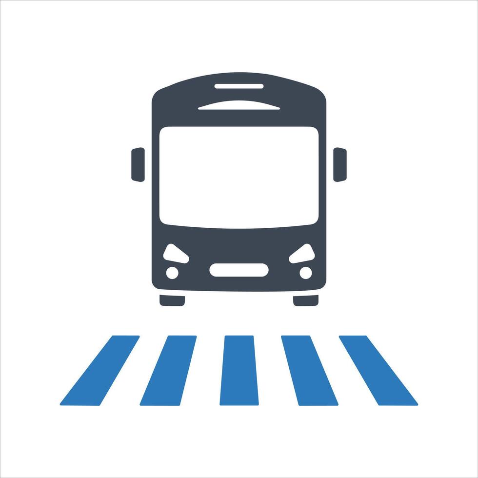 Pedestrian crossing icon. Zebra crossing icon vector