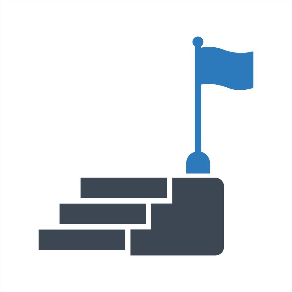 Stairs icon. Steps to success icon vector