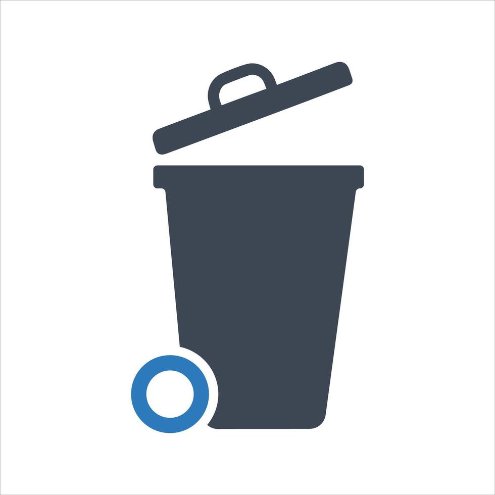 Wheelie bin icon. Dustbin icon vector