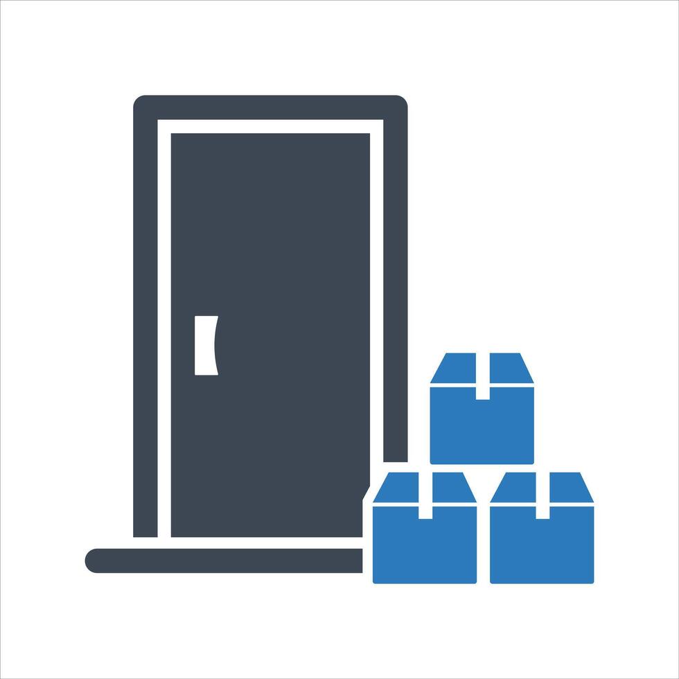 Home delivery icon. Online purchase delivery service icon vector