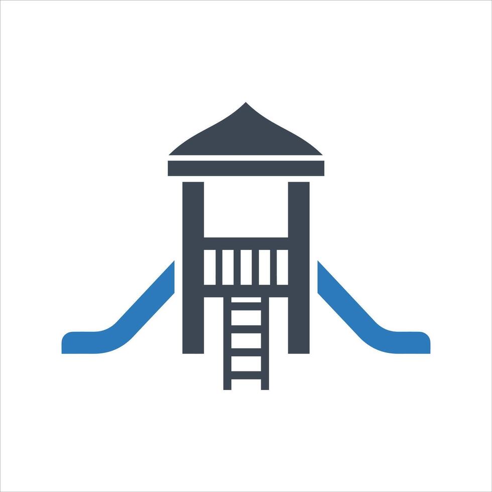 Playground icon. Children play area icon vector