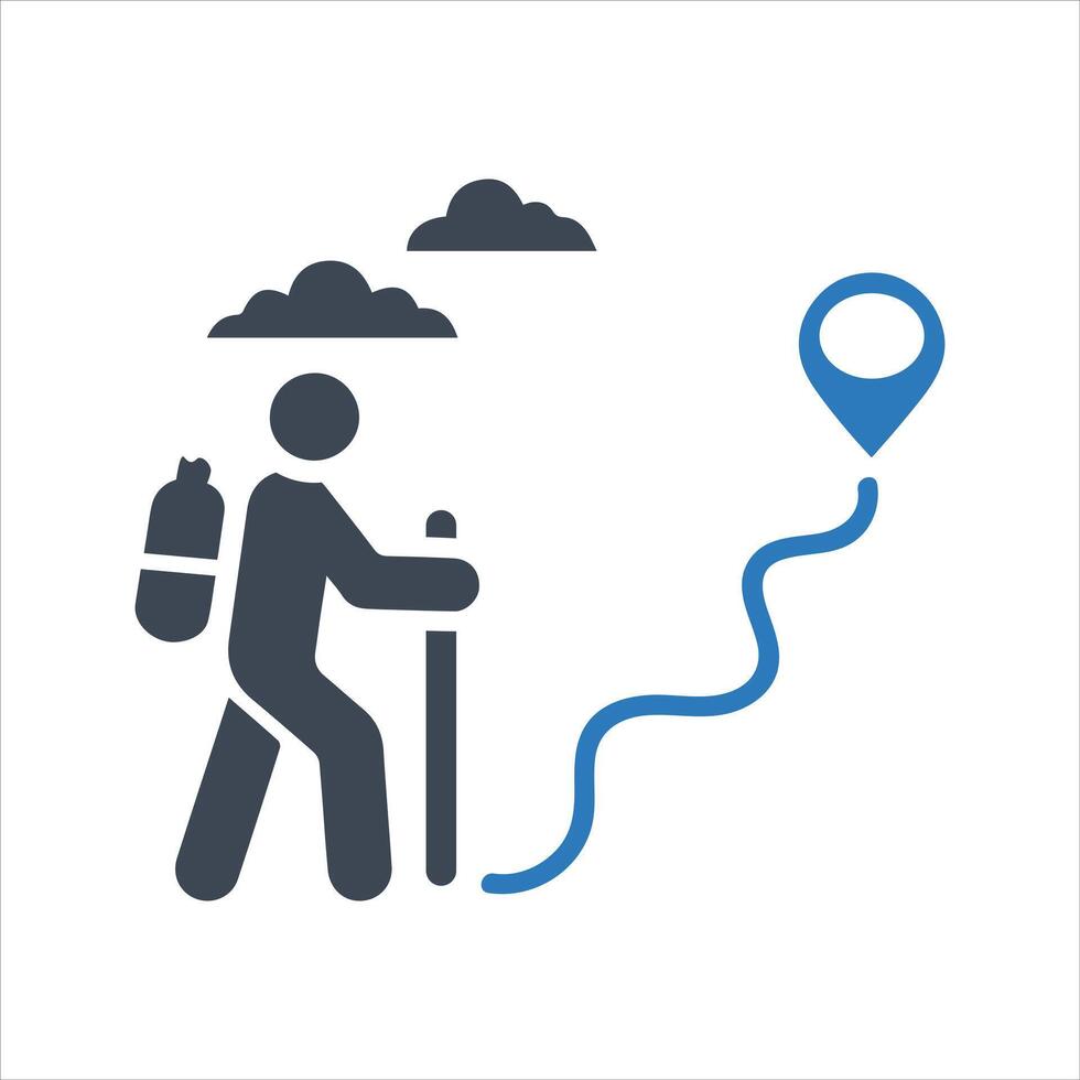 Hiker icon. People Walking icon vector