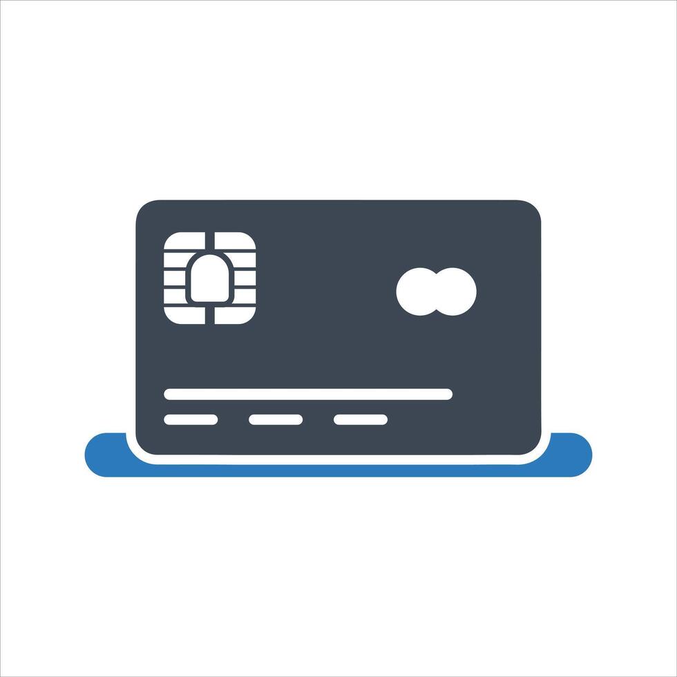 Swipe card security system icon. Swiping a credit card icon vector