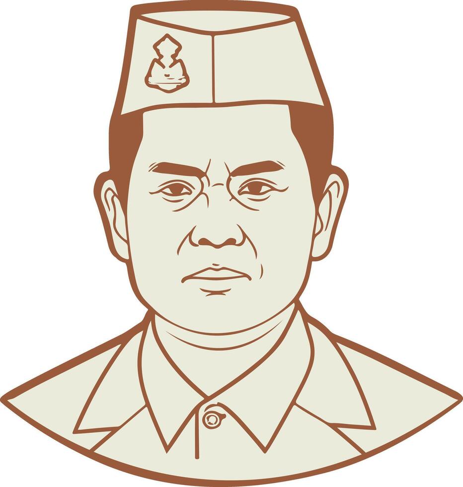 bapak bapak indonesia portrait vector