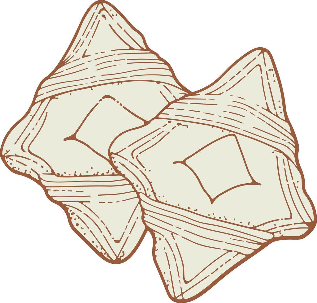 Two pieces of bread vector
