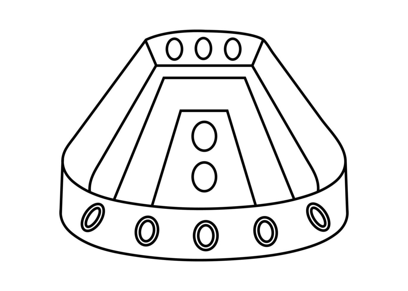 Stadium icon. Outline stadium icon for web design isolated on a white background. science fiction. vector