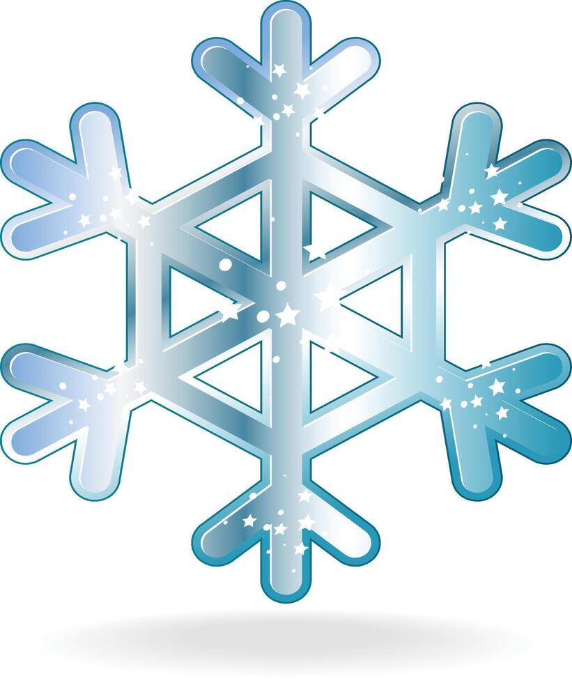 Christmas Snowflake in Winter Wonderland vector
