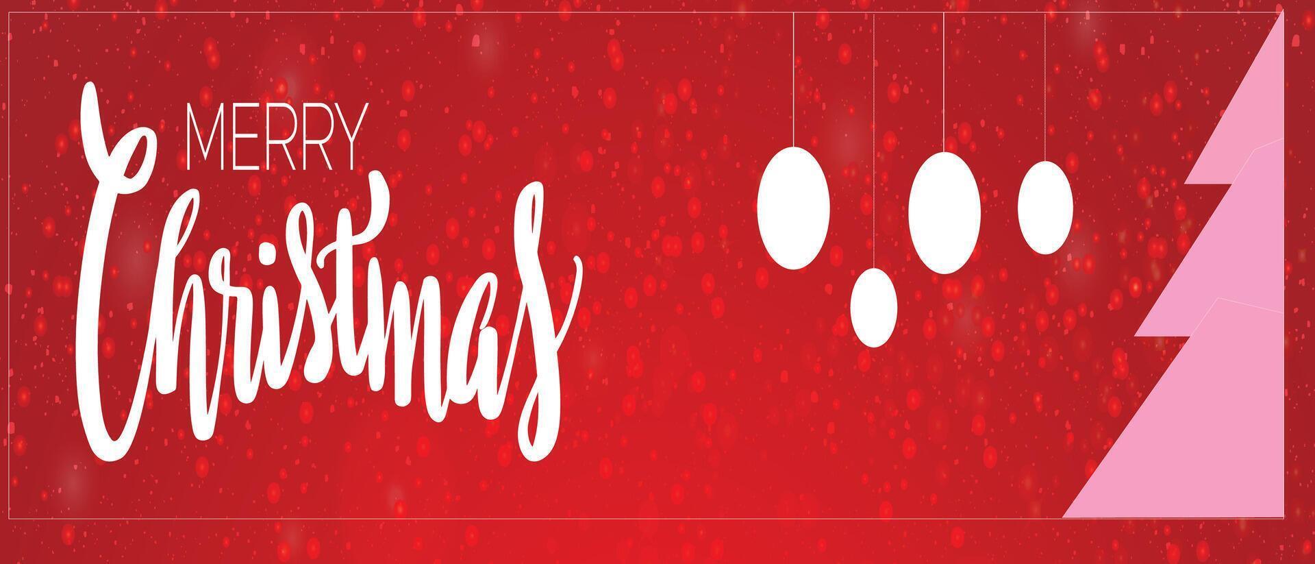 Christmas and New Year Wishes with Snowfall Red Design vector