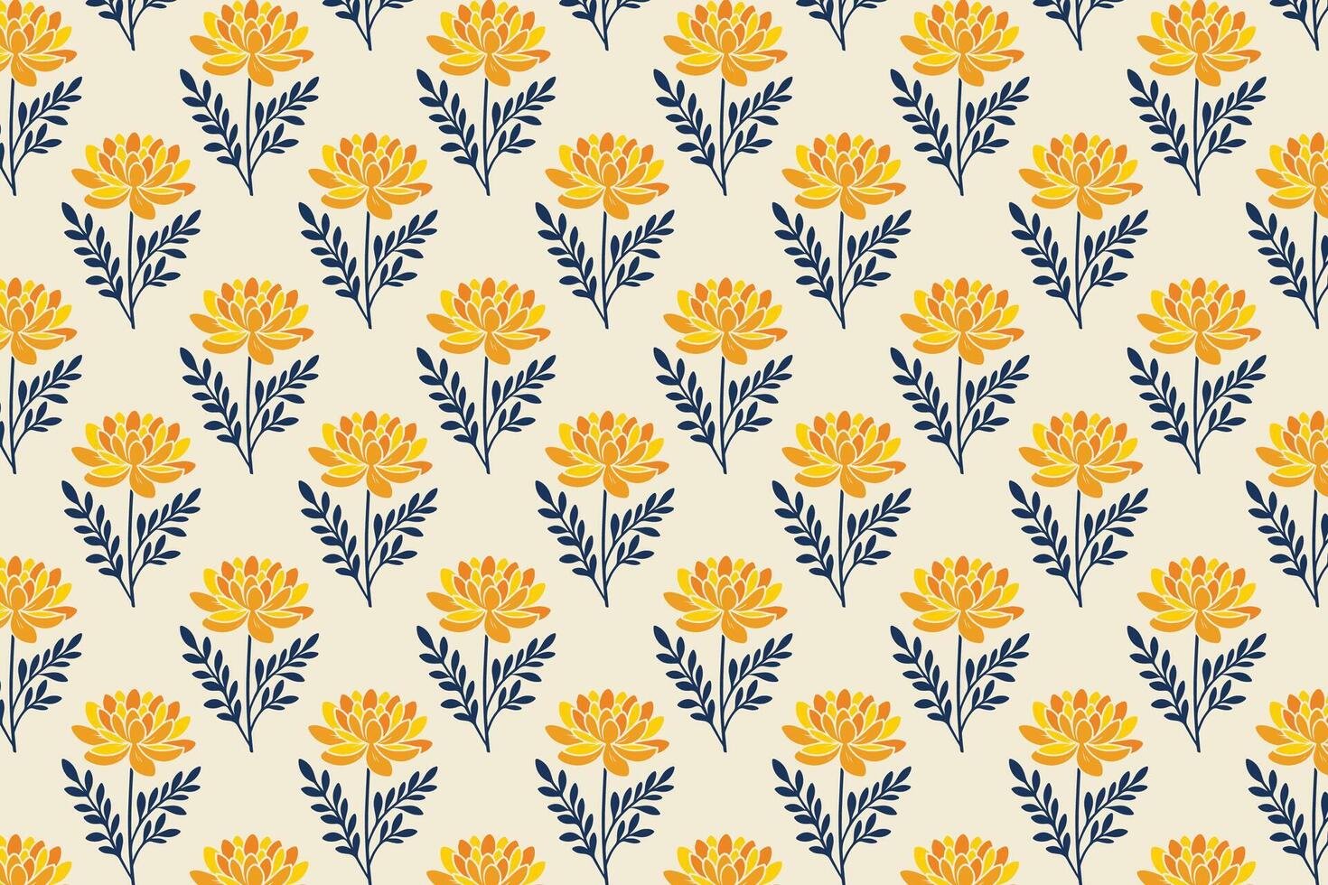 Seamless Floral Pattern Featuring Abstract Botanical Flowers and Leaf Designs for Fashion Fabric, Home Decor, and Versatile Digital Print Applications vector