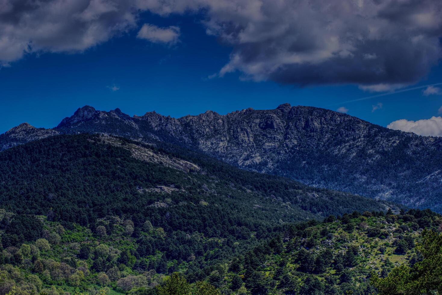 landscape, view, mountains, nature, trees, spain, madrid, outdoo photo