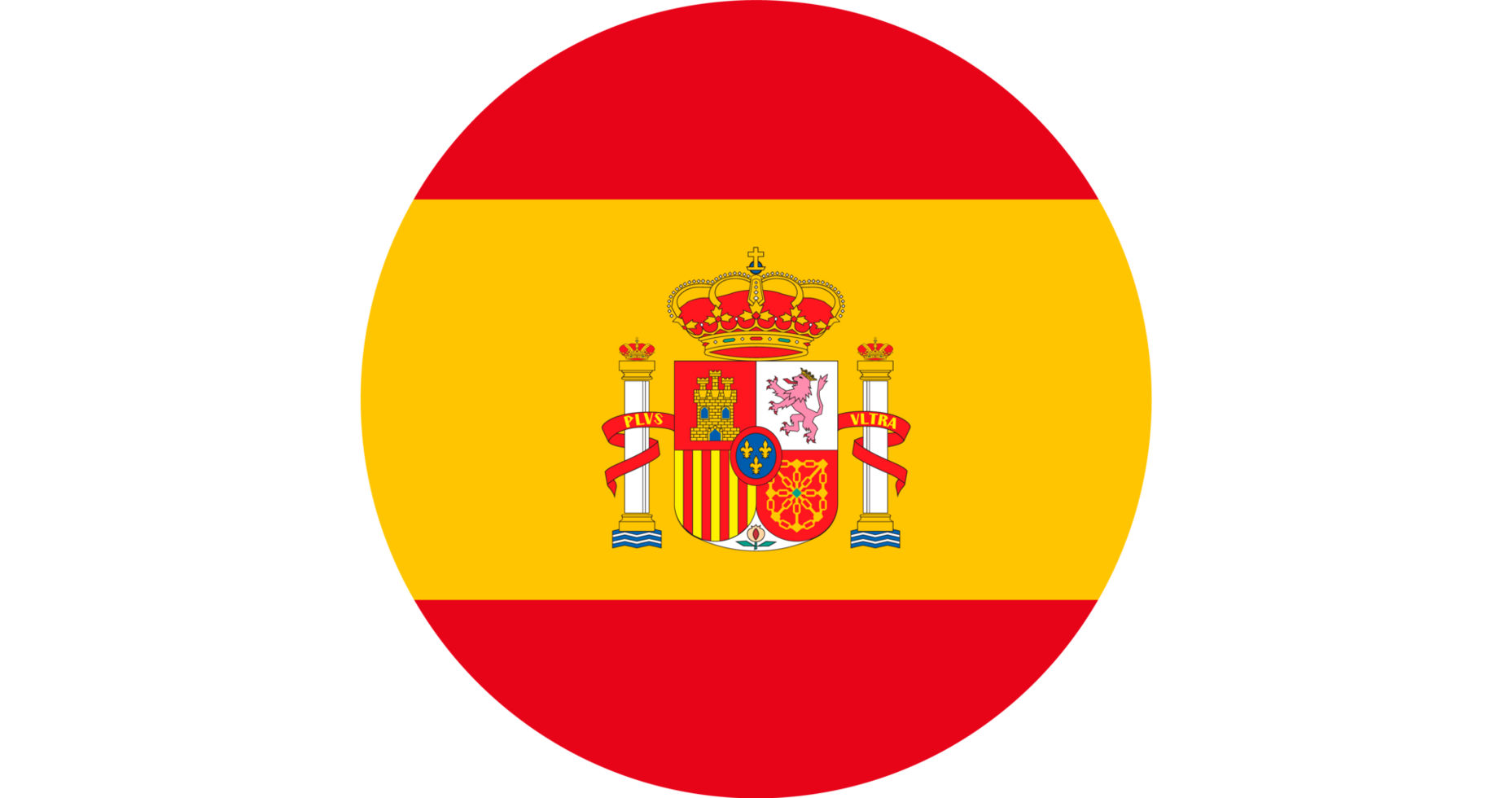 Spain Country Round Flag png